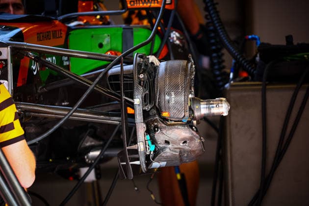 IPA85600187 - Technical details of McLaren s brakes, during the Barcelona-Catalunya Grand Prix, Barcelona, June 11–14, 2026, Montmeló, 2026 Formula 1 World Championship, WM, Weltmeisterschaft  Copyright: xFedericoxBasile IPAxSportx xx 85600187