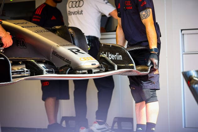 IPA85600421 - Audi technical details, during the Barcelona-Catalunya Grand Prix, Barcelona, June 11–14, 2026, Montmeló, 2026 Formula 1 World Championship, WM, Weltmeisterschaft  Copyright: xFedericoxBasile IPAxSportx xx 85600421