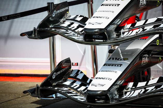 IPA85600395 - Technical details of the Cadillac front wing, during the Barcelona-Catalunya Grand Prix, Barcelona, June 11–14, 2026, Montmeló, 2026 Formula 1 World Championship, WM, Weltmeisterschaft  Copyright: xFedericoxBasile IPAxSportx xx 85600395