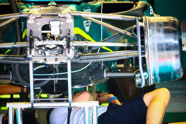 IPA85600396 - Aston Martin technical details, during the Barcelona-Catalunya Grand Prix, Barcelona, June 11–14, 2026, Montmeló, 2026 Formula 1 World Championship, WM, Weltmeisterschaft  Copyright: xFedericoxBasile IPAxSportx xx 85600396