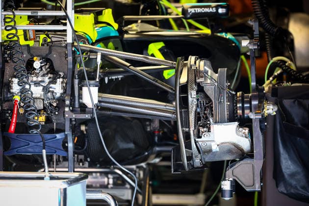 MOTORSPORTS - Formula 1 - 2026 Barcelona-Catalunya Grand Prix Photo by IPA ABACAPRESS.COM85600194 - Technical details on Mercedes brakes, during the Barcelona-Catalunya Grand Prix, Barcelona, June 11–14, 2026, Montmeló, 2026 Formula 1 World Championship, WM, Weltmeisterschaft Spain Spain  Copyright: xIPAxSport ABACAx
