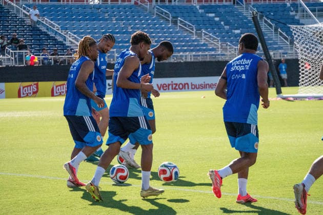 Fußball, FIFA WM 2026, Nationalteam Curacao, Training June 11, 2026, Boca Raton, Fl, USA: CuraoÂßao players jog during a training session in Boca Raton as the team builds toward its firstÃ¢â‚¬˜ever FIFA World Cup, WM, Weltmeisterschaft, Fussball appearance. Boca Raton USA - ZUMAc343 0858955129st Copyright: xChrisxBeckettx