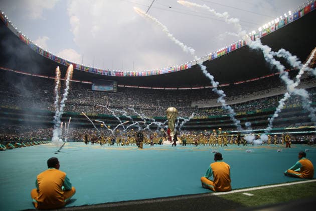 Fußball, FIFA WM 2026, Eröffnungsfeier in Mexiko Stadt #5 2026 FIFA World Cup, WM, Weltmeisterschaft, Fussball Opening Ceremony Performance during the 2026 FIFA World Cup opening ceremony at Estadio Azteca. on June 11, 2026 in Mexico City, Mexico. Mexico City CDMX Mexico Copyright: xIsmaelxRosasx