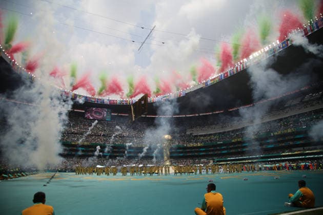 Fußball, FIFA WM 2026, Eröffnungsfeier in Mexiko Stadt #5 2026 FIFA World Cup, WM, Weltmeisterschaft, Fussball Opening Ceremony Performance during the 2026 FIFA World Cup opening ceremony at Estadio Azteca. on June 11, 2026 in Mexico City, Mexico. Mexico City CDMX Mexico Copyright: xIsmaelxRosasx