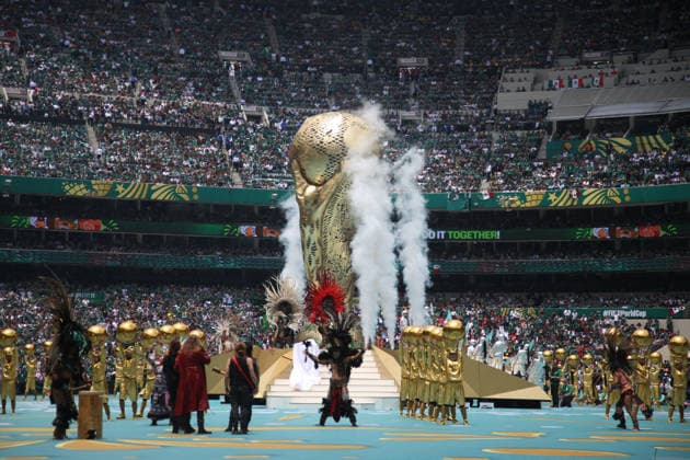 Fußball, FIFA WM 2026, Eröffnungsfeier in Mexiko Stadt #5 2026 FIFA World Cup, WM, Weltmeisterschaft, Fussball Opening Ceremony Performance during the 2026 FIFA World Cup opening ceremony at Estadio Azteca. on June 11, 2026 in Mexico City, Mexico. Mexico City CDMX Mexico Copyright: xIsmaelxRosasx