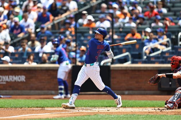 MLB, Baseball Herren, USA St. Louis Cardinals Vs. New York Mets Carson Benge 3 of the New York Mets bats during the first inning of a baseball game against the St. Louis Cardinals at Citi Field in Flushing, New York, on June 11, 2026. Flushing New York United States  Copyright: xGordonxDonovanx originalFilename:donovan-mlbstlou260611_npiFy.jpg