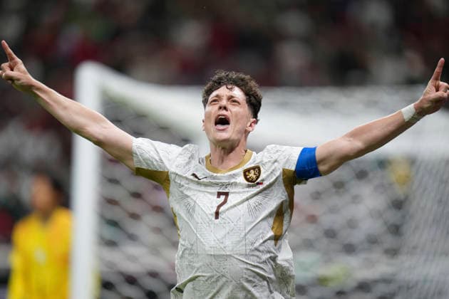 (260612) -- GUADALAJARA, June 12, 2026 -- Ladislav Krejci of the Czech Republic celebrates after scoring during the group A match between South Korea and the Czech Republic at the 2026 FIFA World Cup, WM, Weltmeisterschaft, Fussball at Guadalajara Stadium in Guadalajara, Mexico, June 11, 2026. (Photo by Xinhua) (SP)MEXICO-GUADALAJARA-FOOTBALL-FIFA WORLD CUP-GROUP A-KOR VS CZE MartinxZabala 