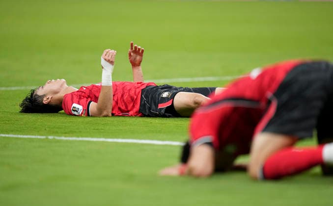 (260612) -- GUADALAJARA, June 12, 2026 -- Lee Gi-hyuk of South Korea reacts after the group A match between South Korea and the Czech Republic at the 2026 FIFA World Cup, WM, Weltmeisterschaft, Fussball at Guadalajara Stadium in Guadalajara, Mexico, June 11, 2026. (Photo by Xinhua) (SP)MEXICO-GUADALAJARA-FOOTBALL-FIFA WORLD CUP-GROUP A-KOR VS CZE MartinxZabala 