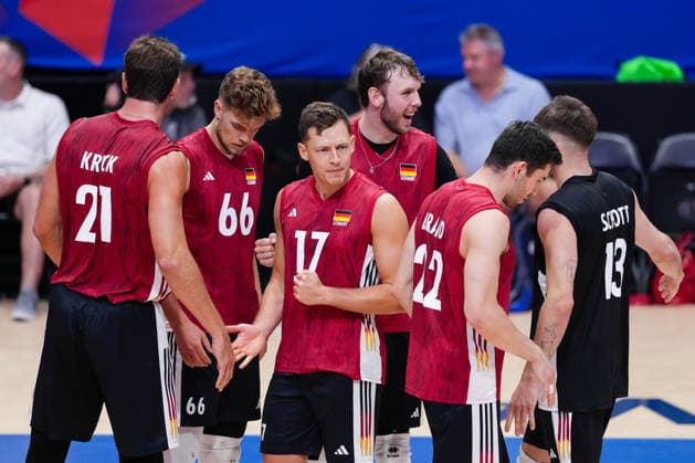 Volleyball, Nations League, Deutschland - Italien Germany V Italy - 2026 Men s Volleyball Nations League - Ottawa -Day2 Jan Zimmermann 17 of Germany celebrates during the 2026 Men s Volleyball Nations League match between Germany and Italy at TD Place Arena in Ottawa, Canada, on June 11, 2026. Ottawa Ontario Canada  Copyright: xYuanxTianx originalFilename:tian-2026mens260611_npe4Q.jpg