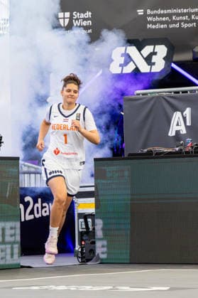 BASKETBALL - FIBA 3x3 World Tour VIENNA,AUSTRIA,12.JUN.26 - BASKETBALL - FIBA 3x3 World Tour. Image shows Antonia Maria Finley Van Bree (NED).  GEPAxpictures xPhilippxBrem