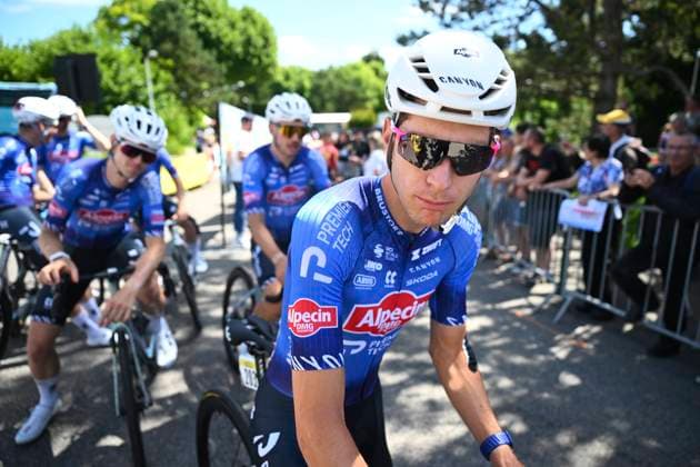 Tour Auvergne - Rhone-Alpes 2026 Stage 6 CREST-VOLAND, FRANCE - JUNE 12 : Debruyne Ramses (BEL) of Alpecin - Premier Tech during stage 6 of the 78th edition of Tour Auvergne - Rhone-Alpes an UCI World Tour 2.UWT cycling road race stage for Men Elite of 182.3 km with start in Saint-Vulbas and finish in Crest-Voland on June 12, 2026 in Crest-Voland, France, 12 06 2026 ( Motordriver Guy De Vuyst - Crest-Voland France  Copyright: xVincentxKalutx