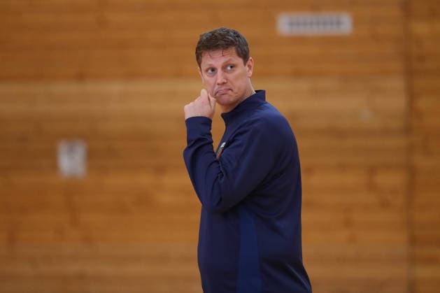 12.06.2026, xtgx, Handball, EHF Champions League, Abschlusstraining Füchse Berlin v.l. Nicolej Krickau (Berlin, Trainer) enttaeuscht, schaut enttaeuscht, niedergeschlagen, disappointed Koeln