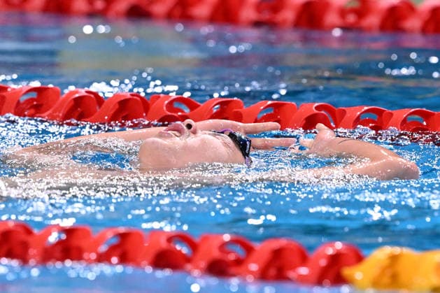 SWIMMING AUSTRALIAN TRIALS, Se-Bom Lee reacts after winning the Men s 200m Backstroke on day 5 of the 2026 Australian Swimming Trials at Sydney Olympic Park Aquatic Centre in Sydney, Friday, June 12, 2026. ( NO ARCHIVING, EDITORIAL USE ONLY SYDNEY NEW SOUTH WALES AUSTRALIA  Copyright: xDEANxLEWINSx 20260612194973244780