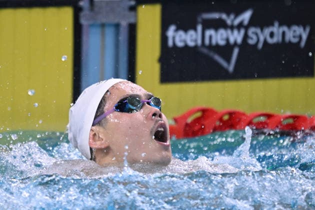 SWIMMING AUSTRALIAN TRIALS, Se-Bom Lee reacts after winning the Men s 200m Backstroke on day 5 of the 2026 Australian Swimming Trials at Sydney Olympic Park Aquatic Centre in Sydney, Friday, June 12, 2026. ( NO ARCHIVING, EDITORIAL USE ONLY SYDNEY NEW SOUTH WALES AUSTRALIA  Copyright: xDEANxLEWINSx 20260612173212265575