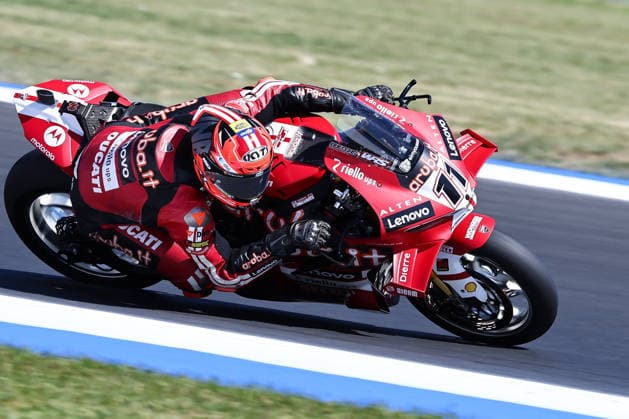MOTORSPORTS - Superbike - Pirelli Emilia Romagna Round Photo by IPA ABACAPRESS.COM85604676 - Nicolo Bulega (ITA) on a Ducati Panigale V4R, Aruba.It Racing - Ducati, during the FIM Superbike World Championship, WM, Weltmeisterschaft Pirelli Emilia Romagna Round at the Misano World Circuit Marco Simoncelli, Misano Adriatico, Italy on June 12, 2026 during the Pirelli Emilia Romagna Round, World Superbike (SBK) race in Italy, Italy, June 12, 2026 Italy Italy  Copyright: xIPAxSport ABACAx