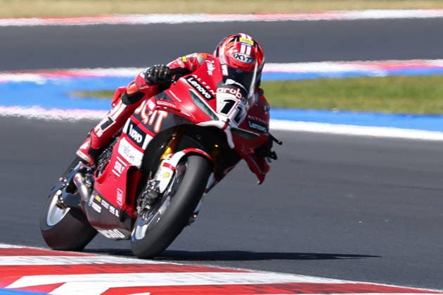MOTORSPORTS - Superbike - Pirelli Emilia Romagna Round Photo by IPA ABACAPRESS.COM85604670 - Nicolo Bulega (ITA) on a Ducati Panigale V4R, Aruba.It Racing - Ducati, during the FIM Superbike World Championship, WM, Weltmeisterschaft Pirelli Emilia Romagna Round at the Misano World Circuit Marco Simoncelli, Misano Adriatico, Italy on June 12, 2026 during the Pirelli Emilia Romagna Round, World Superbike (SBK) race in Italy, June 12, 2026 Italy Italy  Copyright: xIPAxSport ABACAx