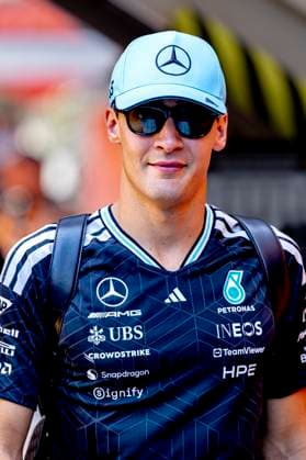 BARCELONA - Formula 1 driver George Russell of Mercedes AMG-Petronas Formula One Team during the Formula 1 Spain-Catalonia at the Circuit de Barcelona-Catalunya on June 12, 2026 in Barcelona, Spain. (Photo by DeFodi Images) -