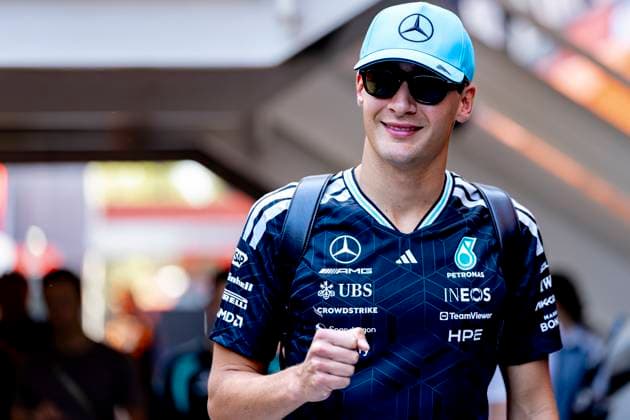 BARCELONA - Formula 1 driver George Russell of Mercedes AMG-Petronas Formula One Team during the Formula 1 Spain-Catalonia at the Circuit de Barcelona-Catalunya on June 12, 2026 in Barcelona, Spain. (Photo by DeFodi Images) -