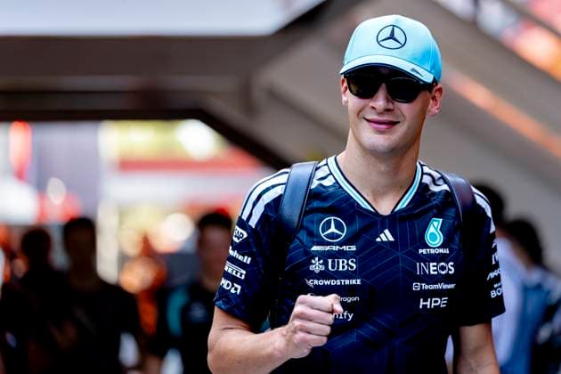 BARCELONA - Formula 1 driver George Russell of Mercedes AMG-Petronas Formula One Team during the Formula 1 Spain-Catalonia at the Circuit de Barcelona-Catalunya on June 12, 2026 in Barcelona, Spain. (Photo by DeFodi Images) -