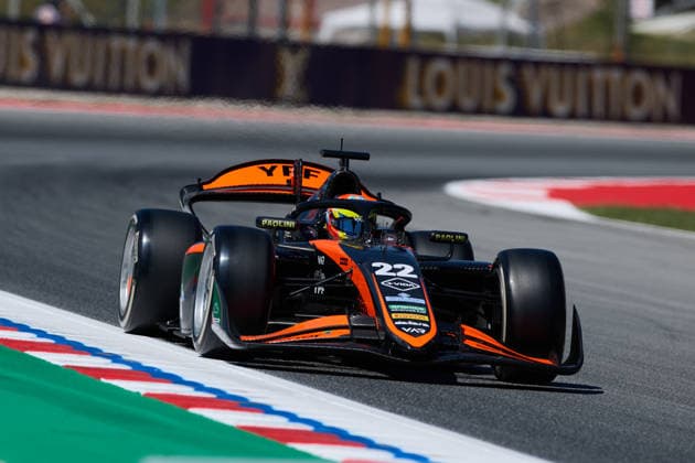 Formula 2 Championship - Round 5 Barcelona - Practice & Qualifying Nico Varrone of Argentina and Van Amersfoort Racing (22) on track during practice ahead of Round 5 Barcelona of the Formula 2 Championship at Circuit de Barcelona-Catalunya on June 12, 2026, in Barcelona, Spain. Barcelona Circuit de Barcelona-Catalunya Catalunya Spain RL_F1GPBCN_2K26_000095 Copyright: xRicardoxLarreinax