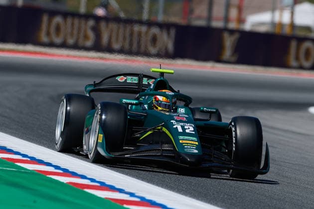 Formula 2 Championship - Round 5 Barcelona - Practice & Qualifying Mari Boya of Spain and PREMA Racing (12) on track during practice ahead of Round 5 Barcelona of the Formula 2 Championship at Circuit de Barcelona-Catalunya on June 12, 2026, in Barcelona, Spain. Barcelona Circuit de Barcelona-Catalunya Catalunya Spain RL_F1GPBCN_2K26_000094 Copyright: xRicardoxLarreinax