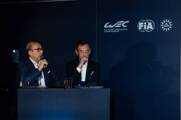 24 HEURES DU MANS 2026 - FRIDAY MILLE Richard (fra), PrÃ sident ot the FIA Endurance Commission, portrait FILLON Pierre (fra), President of ACO, portrait at the ACO press conference, PK, Pressekonferenz during the 24 Hours of Le Mans 2026, 4th round of the 2026 FIA World Endurance Championship, on June 12, 2026 on the Circuit des 24 Heures du Mans in Le Mans, France -  Copyright: xGERMAINxHAZARDx