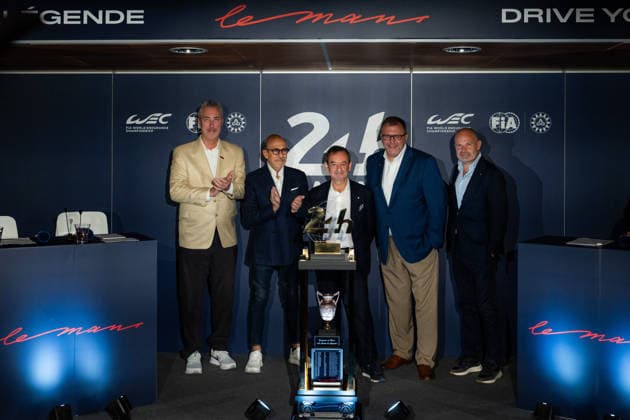 24 HEURES DU MANS 2026 - FRIDAY MILLE Richard (fra), PrÃ sident ot the FIA Endurance Commission, portrait FILLON Pierre (fra), President of ACO, portrait LEQUIEN FrÃ dÃ ric (fra), CEO of the FIA World Endurance Championship, portrait at the ACO press conference, PK, Pressekonferenz during the 24 Hours of Le Mans 2026, 4th round of the 2026 FIA World Endurance Championship, on June 12, 2026 on the Circuit des 24 Heures du Mans in Le Mans, France -  Copyright: xGERMAINxHAZARDx