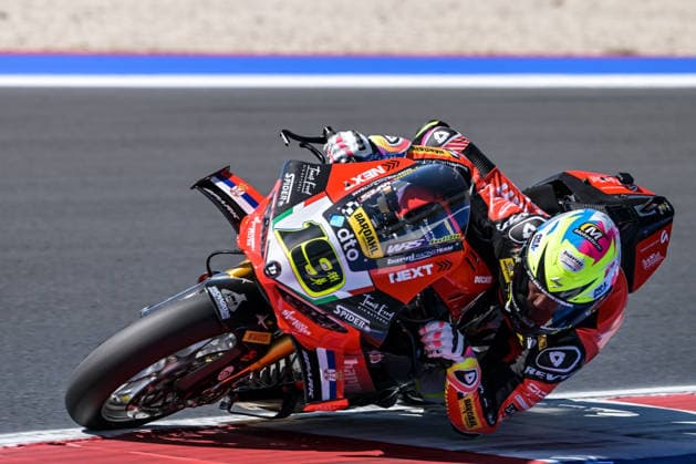 IPA85605217 - Álvaro Bautista (ESP) on a Ducati Panigale V4R for the Barni Spark Racing Team during the Pirelli Emilia Romagna Round of the World Superbike (SBK) championship in Italy, June 12, 2026  Copyright: xAlessioxMarini IPAxSportx xx 85605217