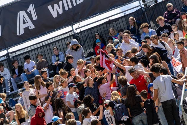 BASKETBALL - FIBA 3x3 World Tour VIENNA,AUSTRIA,12.JUN.26 - BASKETBALL - FIBA 3x3 World Tour. Image shows fans of AUT.  GEPAxpictures xPhilippxBrem
