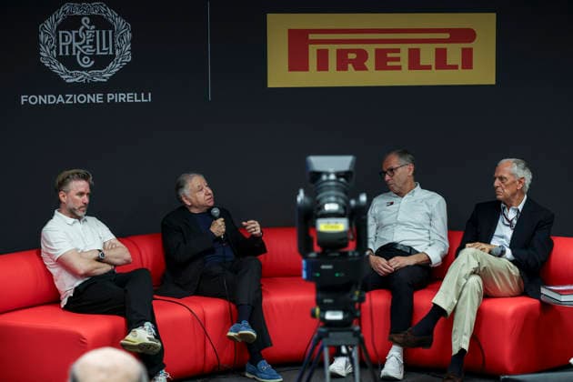 F1 - BARCELONA-CATALUNYA GRAND PRIX 2026 Pirelli™s 500 Grands Prix book presentation press conference, PK, Pressekonferenz Nick Heidfeld, Stefano Domenicali CEO of F1, Marco Tronchetti Provera, Pirelli Executive Vice President and Chairman of Fondazione Pirelli, portrait Jean Todt, United Nations Special Envoy for Road Safety during the Formula 1 Barcelona-Catalunya Grand Prix 2026, 7th round of the 2026 Formula One World Championship, WM, Weltmeisterschaft from June 12 to 14, 2026 on the Circuit de Barcelona-Catalunya, in Montmelo, Spain - MontmeloSpain  Copyright: xXavixBonillax