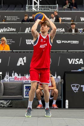 BASKETBALL - FIBA 3x3 World Tour VIENNA,AUSTRIA,12.JUN.26 - BASKETBALL - FIBA 3x3 World Tour. Image shows Florian Andreas Koeppel (AUT).  GEPAxpictures xPhilippxBrem