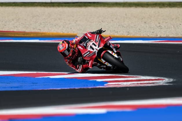 IPA85605387 - Nicolo Bulega ITA Ducati Panigale V4R Aruba.It Racing - Ducati during the Pirelli Emilia Romagna Round, World Superbike (SBK) race in Italy, June 12, 2026  Copyright: xAlessioxMarini IPAxSportx xx 85605387