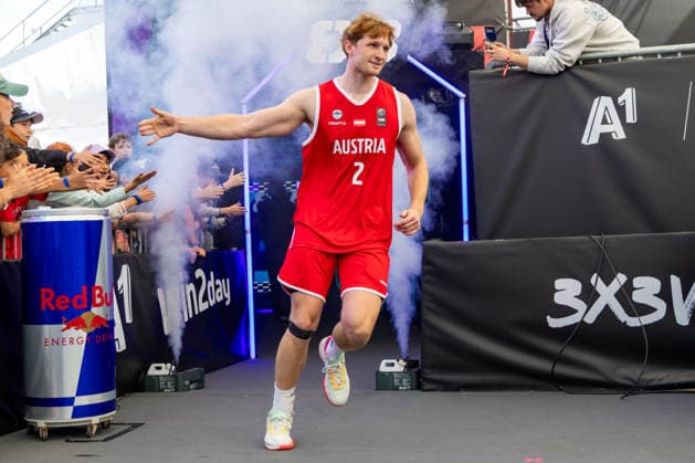 BASKETBALL - FIBA 3x3 World Tour VIENNA,AUSTRIA,12.JUN.26 - BASKETBALL - FIBA 3x3 World Tour. Image shows Luis Goed (AUT).  GEPAxpictures xPhilippxBrem
