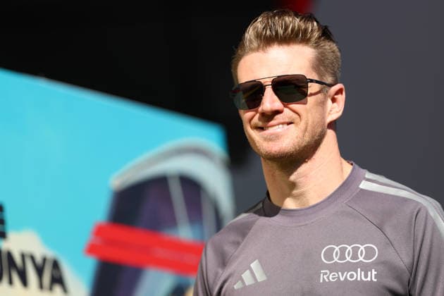 F1 Gran Prix of Spain Nico Hulkenberg of Audi Revolut F1 Team looks on in the Paddock during free practice 1 ahead of the F1 Grand Prix of Catalunya at Montemelo Circuit on June 12, 2026 in Barcelona, Spain. Barcelona Circuit de Catalunya Spain Copyright: xMarcoxCanonierox