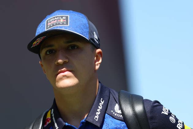 F1 Gran Prix of Spain Isack Hadjar of Oracle Red Bull Racing looks on in the Paddock during free practice 1 ahead of the F1 Grand Prix of Catalunya at Montemelo Circuit on June 12, 2026 in Barcelona, Spain. Barcelona Circuit de Catalunya Spain Copyright: xMarcoxCanonierox