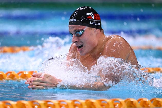 SWIMMING AUSTRALIAN TRIALS, Bailey Lello during the Men s 200m Breaststroke on day 5 of the 2026 Australian Swimming Trials at Sydney Olympic Park Aquatic Centre in Sydney, Friday, June 12, 2026. ( NO ARCHIVING, EDITORIAL USE ONLY SYDNEY NEW SOUTH WALES AUSTRALIA  Copyright: xDEANxLEWINSx 20260612125110971700