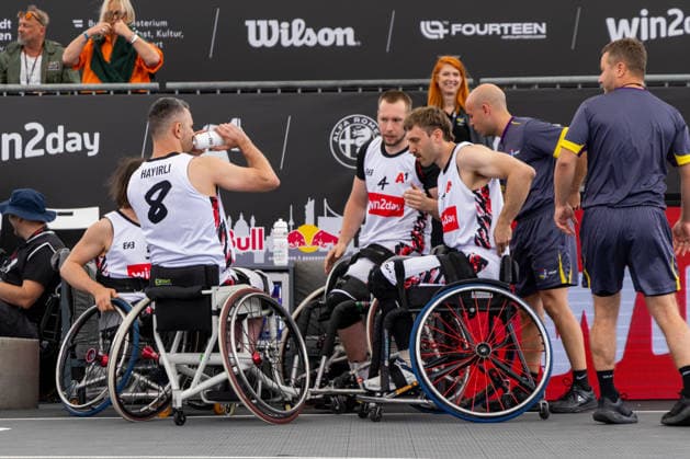 BASKETBALL - FIBA 3x3 World Tour VIENNA,AUSTRIA,12.JUN.26 - BASKETBALL - FIBA 3x3 World Tour. Image shows the team of AUT.  GEPAxpictures xPhilippxBrem