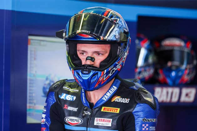FIM SBK Superbike World Championship, WM, Weltmeisterschaft Pirelli Emilia-Romagna Round 7 - Free Practice 1 - Misano Adriatico 12 06 2026 Mattia Rato of Motoxracing WorldSBK Team with Yamaha YZF R1 seen during FIM SBK Superbike World Championship Pirelli Emilia-Romagna Round 7 - Free Practice 1 at Misano World Circuit Marco Simoncelli in Misano Adriatico, Italy