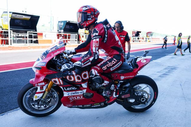 FIM SBK Superbike World Championship, WM, Weltmeisterschaft Pirelli Emilia-Romagna Round 7 - Free Practice 1 - Misano Adriatico 12 06 2026 Iker Lecuona of Aruba.it Racing - Ducati with Ducati Panigale V4R seen during FIM SBK Superbike World Championship Pirelli Emilia-Romagna Round 7 - Free Practice 1 at Misano World Circuit Marco Simoncelli in Misano Adriatico, Italy