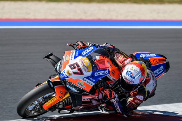 IPA85606448 - Alberto Surra (ITA) on a Ducati Panigale V4R for Motocorsa Racing during the Pirelli Emilia Romagna Round of the World Superbike Championship (SBK) in Italy, June 12, 2026  Copyright: xAlessioxMarini IPAxSportx xx 85606448