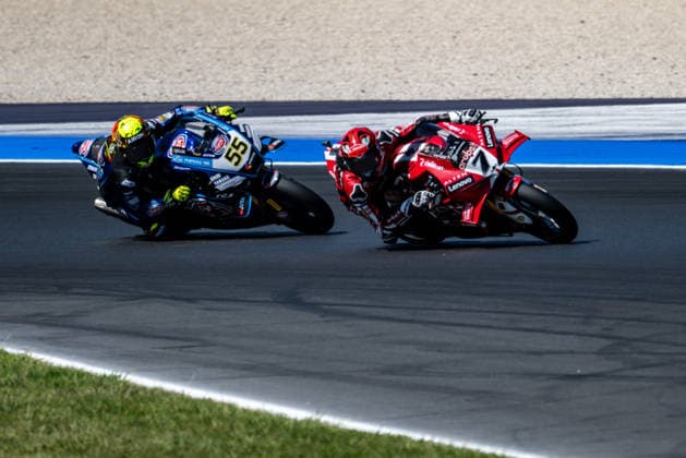 IPA85606396 - Iker Lecuona (ESP) on a Ducati Panigale V4R for Aruba.It Racing – Ducati and Andrea Locatelli (ITA) on a Yamaha YZF R1 for Pata Maxus Yamaha during the Pirelli Emilia Romagna Round of the World Superbike (SBK) championship in Italy, June 12, 2026  Copyright: xAlessioxMarini IPAxSportx xx 85606396