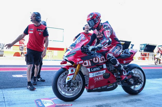 IPA85606422 - Iker Lecuona of Aruba.it Racing - Ducati on a Ducati Panigale V4R during the FIM SBK Superbike World Championship, WM, Weltmeisterschaft Pirelli Emilia-Romagna Round 7 - Free Practice 1 at the Misano World Circuit Marco Simoncelli in Misano Adriatico, Italy  Copyright: xFabrizioxCarabelli IPAxSportx xx 85606422