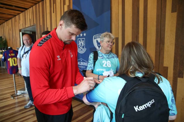 12.06.2026, xtgx, Handball, EHF Champions League, Media Day v.l. Sergey Hernandez Ferrer (Magdeburg, 1) Koeln