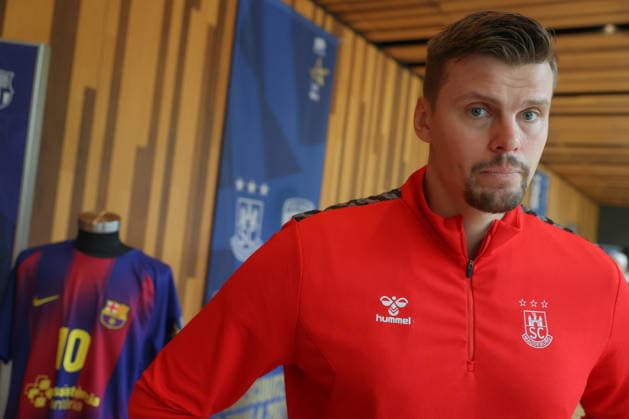 12.06.2026, xtgx, Handball, EHF Champions League, Media Day v.l. Sergey Hernandez Ferrer (Magdeburg, 1) Barcelona Barca Koeln