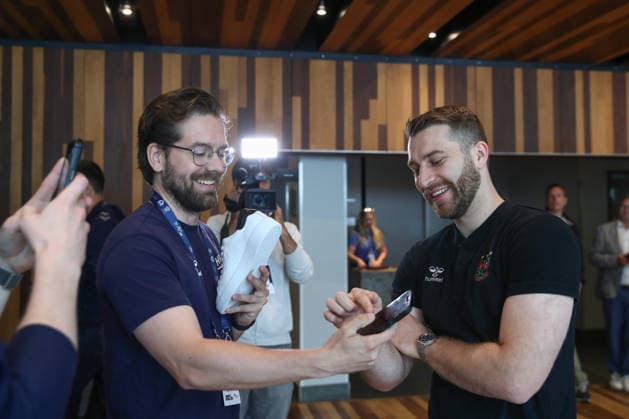 12.06.2026, xtgx, Handball, EHF Champions League, Media Day v.l. Lukas Mertens (Magdeburg, 22) Koeln