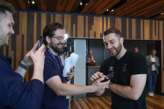 12.06.2026, xtgx, Handball, EHF Champions League, Media Day v.l. Lukas Mertens (Magdeburg, 22) Koeln