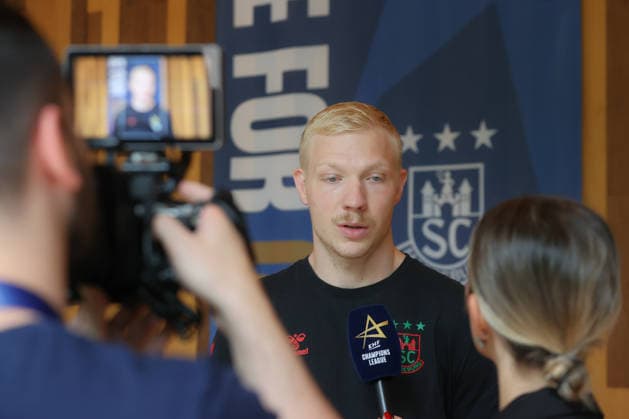 12.06.2026, xtgx, Handball, EHF Champions League, Media Day v.l. Magnus Saugstrup (Magdeburg, 23) Koeln