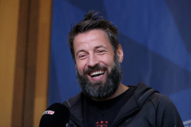 12.06.2026, xtgx, Handball, EHF Champions League, Media Day v.l. Bennet Wiegert (Magdeburg, Trainer) Portrait, Portraet, Einzelbild lacht Koeln