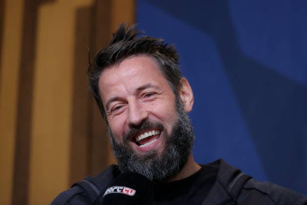 12.06.2026, xtgx, Handball, EHF Champions League, Media Day v.l. Bennet Wiegert (Magdeburg, Trainer) Portrait, Portraet, Einzelbild lacht Koeln