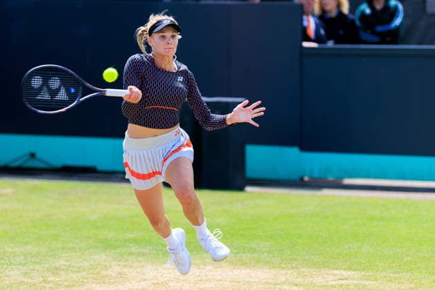 2026-06-12 - Libema Open 2026 ROSMALEN, NETHERLANDS - JUNE 12: Dayana Yastremska of Ukraine during the Libema Open 2026 at Autotron on June 12, 2026 in Rosmalen, Netherlands Rosmalen Autotron Netherlands Content not available for redistribution in The Netherlands directly or indirectly through any third parties. Copyright: xMarcelxvanxPlateringenx